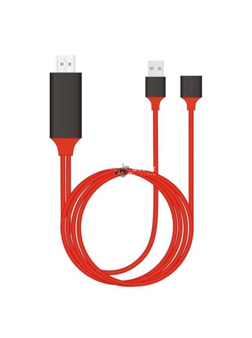 HDMI – USB átalakító kábel, kompatibilis telefon csatlakoztatásához HDMI eszközökhöz