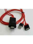 HDMI – USB átalakító kábel, kompatibilis telefon csatlakoztatásához HDMI eszközökhöz