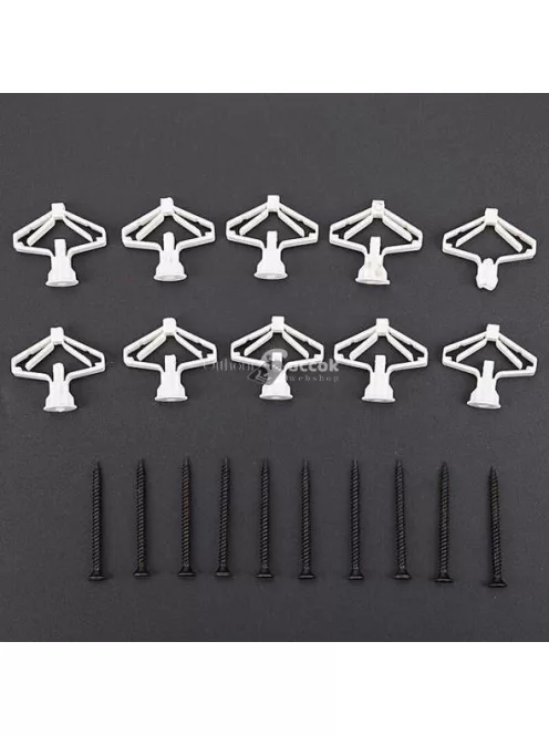 Szárnyas Tipli Csavarral (50db) - Fali Rögzítő Készlet Beltéri Használatra