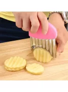 Hullámos zöldség szeletelő - Konyhai eszköz dekoratív zöldségvágáshoz