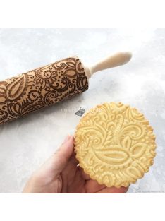   Mintás sodrófa és nyújtófa sütéshez és tésztakészítéshez