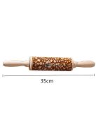 Mintás sodrófa és nyújtófa sütéshez és tésztakészítéshez