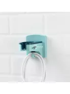 Fehér Öntapadós Hajszárító Tartó - Praktikus Fürdőszobai Kiegészítő