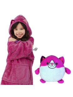 Lila Színű Gyerek Plüss Pulcsi Kényelmes és Meleg Ruha