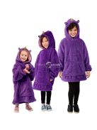 Lila Színű Gyerek Plüss Pulcsi Kényelmes és Meleg Ruha