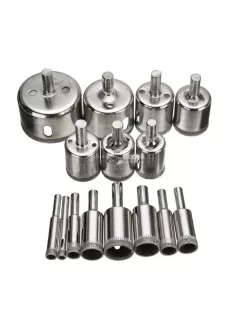   Gyémánt Csempe és Kerámiafúró Szett, 15 darabos készlet precíziós munkához