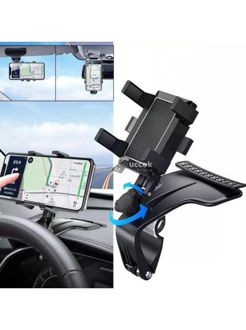 Univerzális autós telefontartó navigációhoz és kéz nélküli hívásokhoz