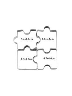   Puzzle alakú süteménykiszúró forma készlet (4 darab) sütéshez