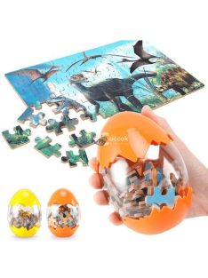   Dinós puzzle tojásban piros - Kreatív építőjáték gyerekeknek