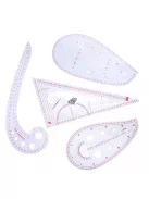 Íves tervezővonalzó készlet (4 db) - Precíziós rajzoláshoz és tervezéshez