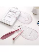 Íves tervezővonalzó készlet (4 db) - Precíziós rajzoláshoz és tervezéshez