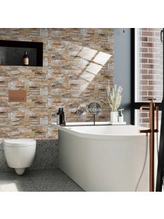   Öntapadós csempematrica fehér kőmintával - dekoratív falburkolat felújításhoz