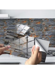   Öntapadós csempematrica fehér kőmintával - dekoratív falburkolat felújításhoz