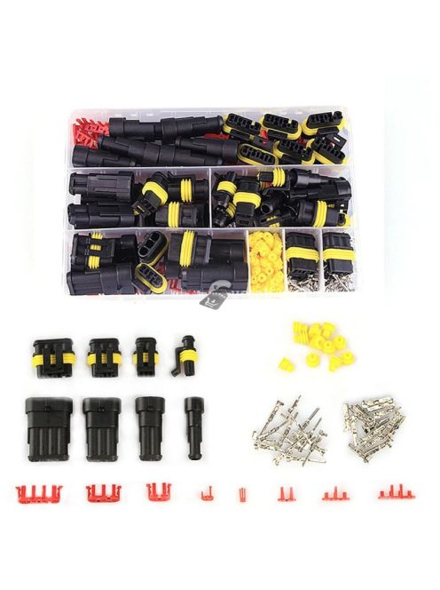 Vízálló Elektromos Csatlakozó Készlet (352 db -os) - Ideális Kültéri és Nedves Környezetekhez