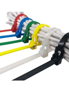   Fekete gyorskötöző, kábelkötegelő kábelek rendszerezéséhez