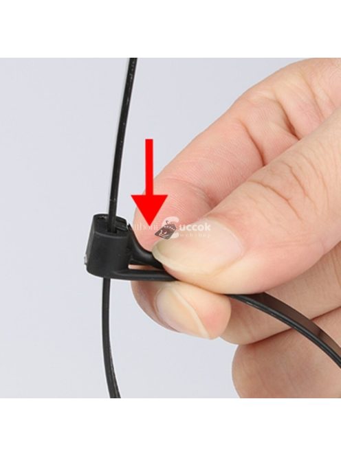 Fekete gyorskötöző, kábelkötegelő kábelek rendszerezéséhez