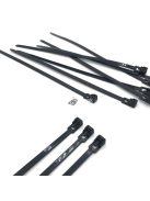 Fekete gyorskötöző, kábelkötegelő kábelek rendszerezéséhez