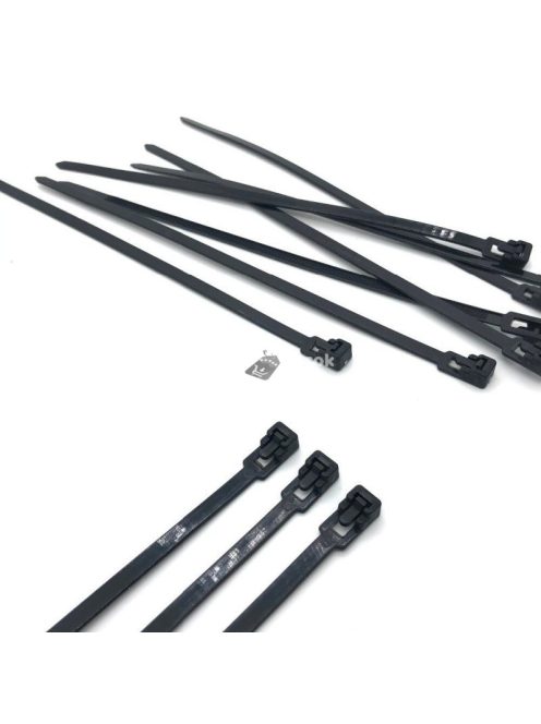 Fekete gyorskötöző, kábelkötegelő kábelek rendszerezéséhez