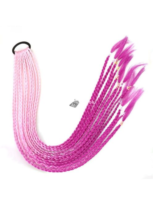 Fonott Hajgumi Fehér-Rózsaszín Színkombinációban, Hajformázó Kiegészítő