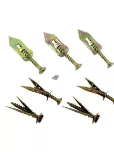   Fém tipli csavarral falra szereléshez, tartós rögzítéshez