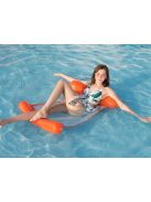 Felfújható kék hálós matrac beépített pumpával strandoláshoz és medencéhez