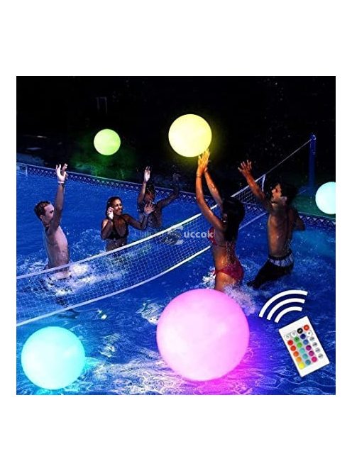 Világító strand labda távirányítóval - kültéri és medenceparti használatra
