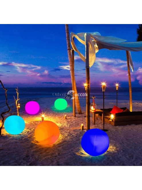 Világító strand labda távirányítóval - kültéri és medenceparti használatra