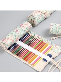   Fekete feltekerhető tolltartó iskolai és irodai használatra