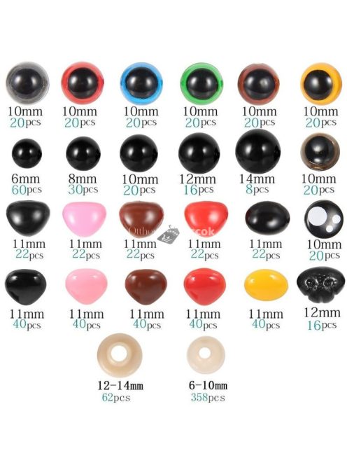 Kreatív kézműves kellék készlet (szemek és orrok)