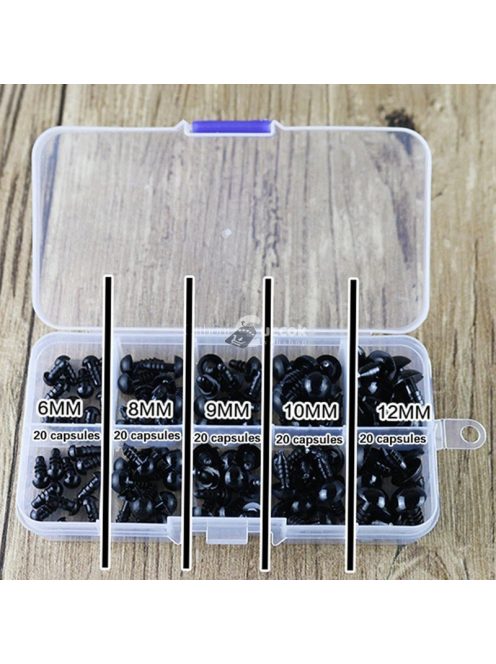 Műanyag szemek kreatív figurakészítéshez (100 db)