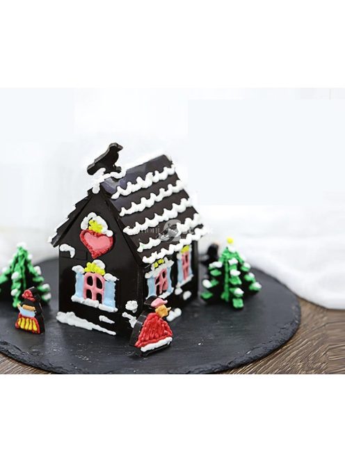 Szilikon mézeskalács ház sütőforma süteménykészítéshez