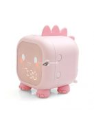 Dinós ébresztőóra rózsaszín, gyerekeknek szánt dekoratív ébresztőóra