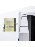 Összehajtható ruhafogas fekete színben, helytakarékos tároláshoz