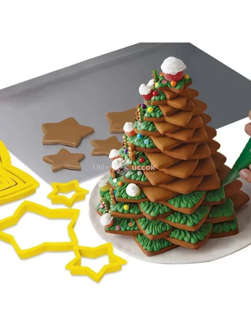 Karácsonyi Mézeskalács Fa Alakú Sütikiszúró Szett