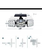 Ultra Erős Fényű Mozgásérzékelős Kültéri LED Biztonsági Lámpa