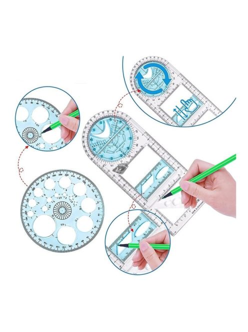 Sokoldalú Geometriai Vonalzó - Precíziós Mérőeszköz Tervezéshez és Rajzoláshoz