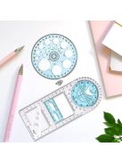 Sokoldalú Geometriai Vonalzó - Precíziós Mérőeszköz Tervezéshez és Rajzoláshoz