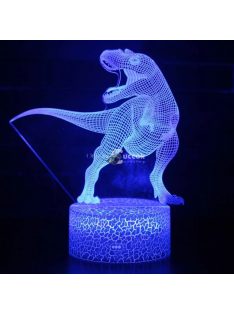 3D Dinoszaurusz LED Éjjeli Lámpa - T-Rex Gyerekszobába