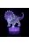 3D Dinoszaurusz LED Éjjeli Lámpa - T-Rex Gyerekszobába