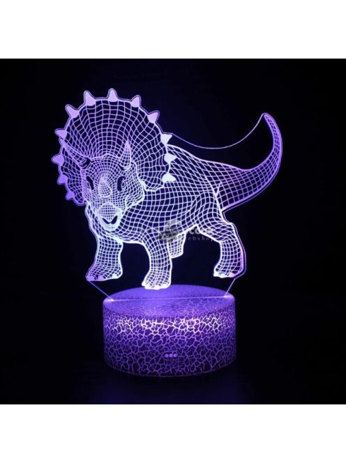 3D Dinoszaurusz LED Éjjeli Lámpa - T-Rex Gyerekszobába