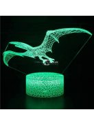 3D Dinoszaurusz LED Éjjeli Lámpa - T-Rex Gyerekszobába