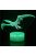 3D Dinoszaurusz LED Éjjeli Lámpa - T-Rex Gyerekszobába
