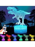 3D Dinoszaurusz LED Éjjeli Lámpa - T-Rex Gyerekszobába