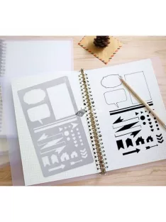   Sablon készlet jegyzetfüzethez szövegbuborékos kreatív rajzoláshoz és jegyzeteléshez