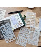 Sablon készlet jegyzetfüzethez szövegbuborékos kreatív rajzoláshoz és jegyzeteléshez