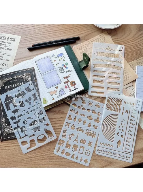 Sablon készlet jegyzetfüzethez szövegbuborékos kreatív rajzoláshoz és jegyzeteléshez