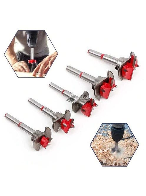 Zsanérlyuk fúró készlet (5 db) - Precíziós fúrás bútorszereléshez