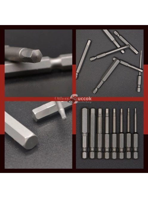Imbusz Bitkészlet 8db-os - Precíziós Szereléshez Alkalmas Szerszámkészlet