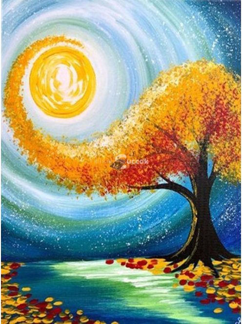 Gyémánt Kirakó Készlet - Szivárvány-vízesés Tájkép Kézműves Dekorációhoz