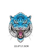 Ruhára vasalható matrica narancssárga tigris motívummal gyerekeknek és felnőtteknek